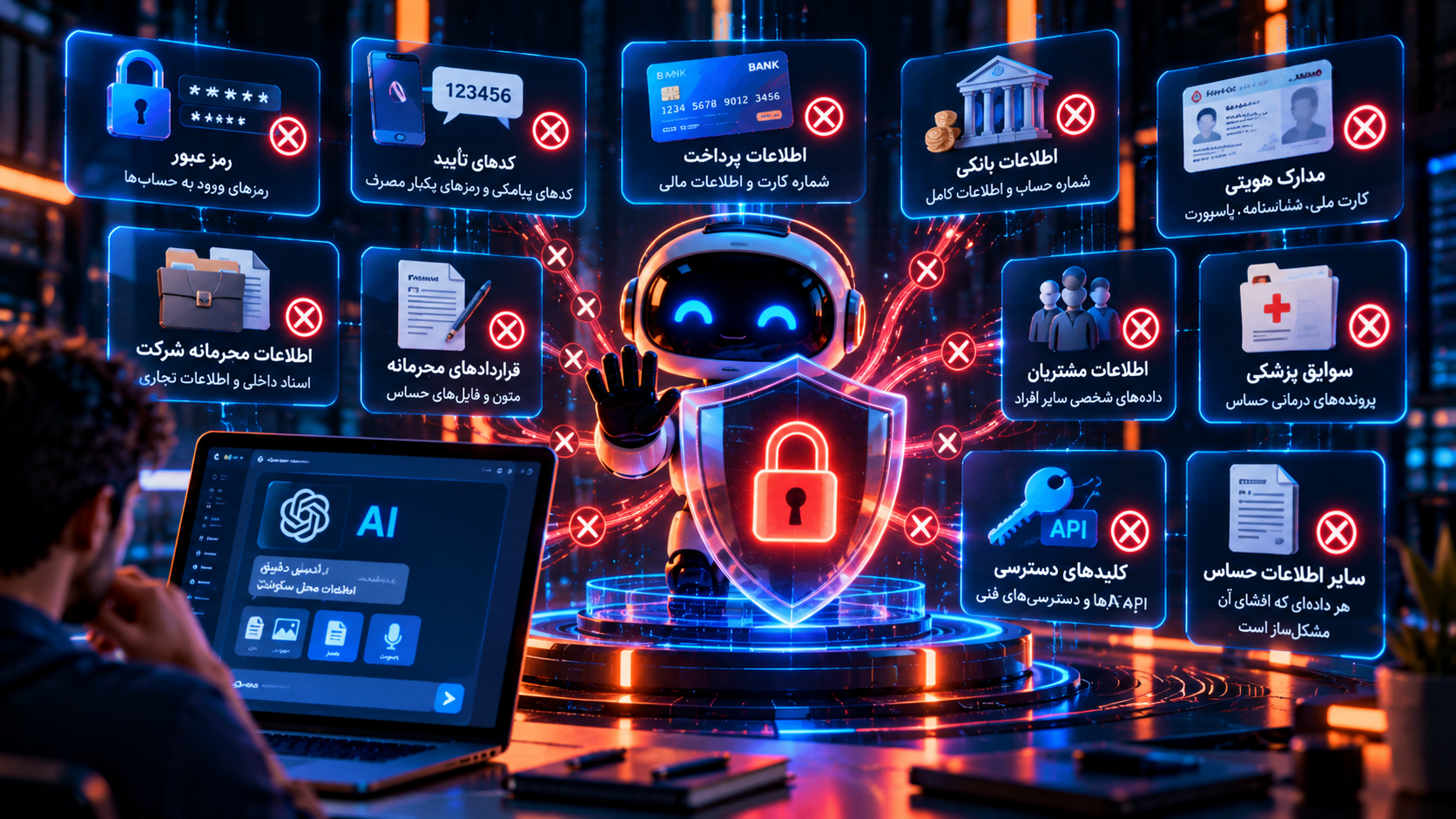 چه اطلاعاتی را نباید در اختیار هوش مصنوعی قرار دهیم؟